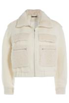 Diane Von Furstenberg Diane Von Furstenberg Jacket With Wool, Alpaca And Rabbit Fur - White