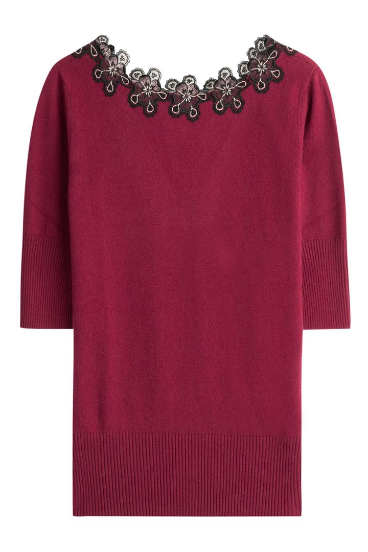 Etro Etro Wool-cashmere Pullover With Embroidery - Red