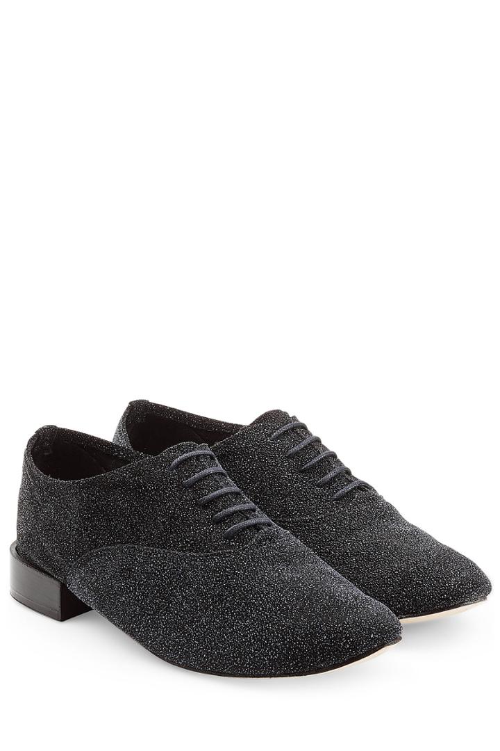 Repetto Repetto Zizi Textured Leather Lace-ups - Black