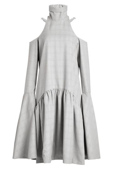 William Fan William Fan Virgin Wool Dress With Cut-out Shoulders