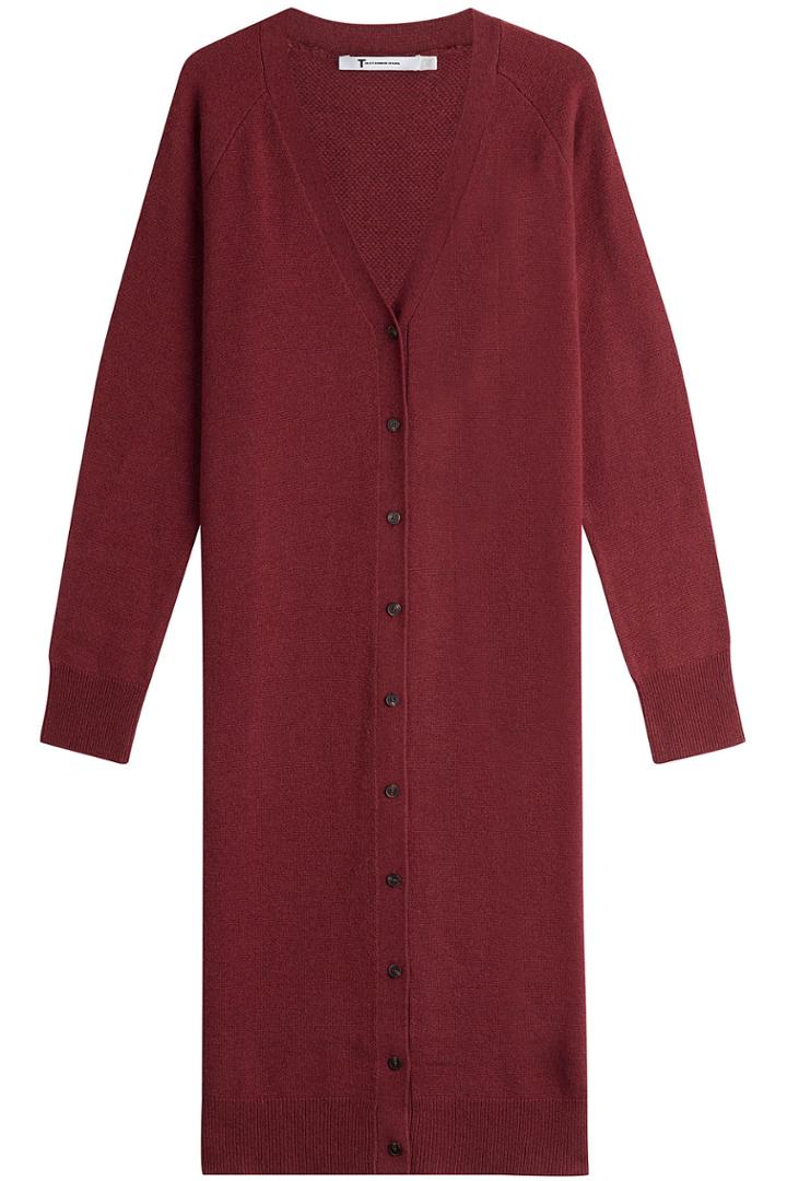 T By Alexander Wang T By Alexander Wang Wool Cardigan With Cashmere - Red