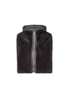 Jil Sander Jil Sander Shearling Hood With Leather