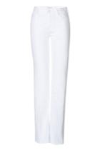 Mother Mother High-waisted Wide Leg Jeans In White