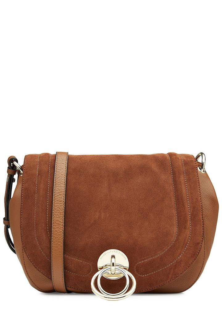 Diane Von Furstenberg Diane Von Furstenberg Suede And Leather Shoulder Bag - Yellow