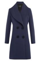 Derek Lam Derek Lam Wool Coat With Silk - Blue