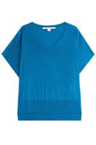 Diane Von Furstenberg Diane Von Furstenberg Knitted Silk Top With Cashmere - Blue
