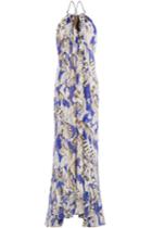 Roberto Cavalli Roberto Cavalli Embellished Silk Maxi Dress - Multicolored