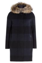 Woolrich Woolrich Down Coat With Fur-trimmed Hood - Grey