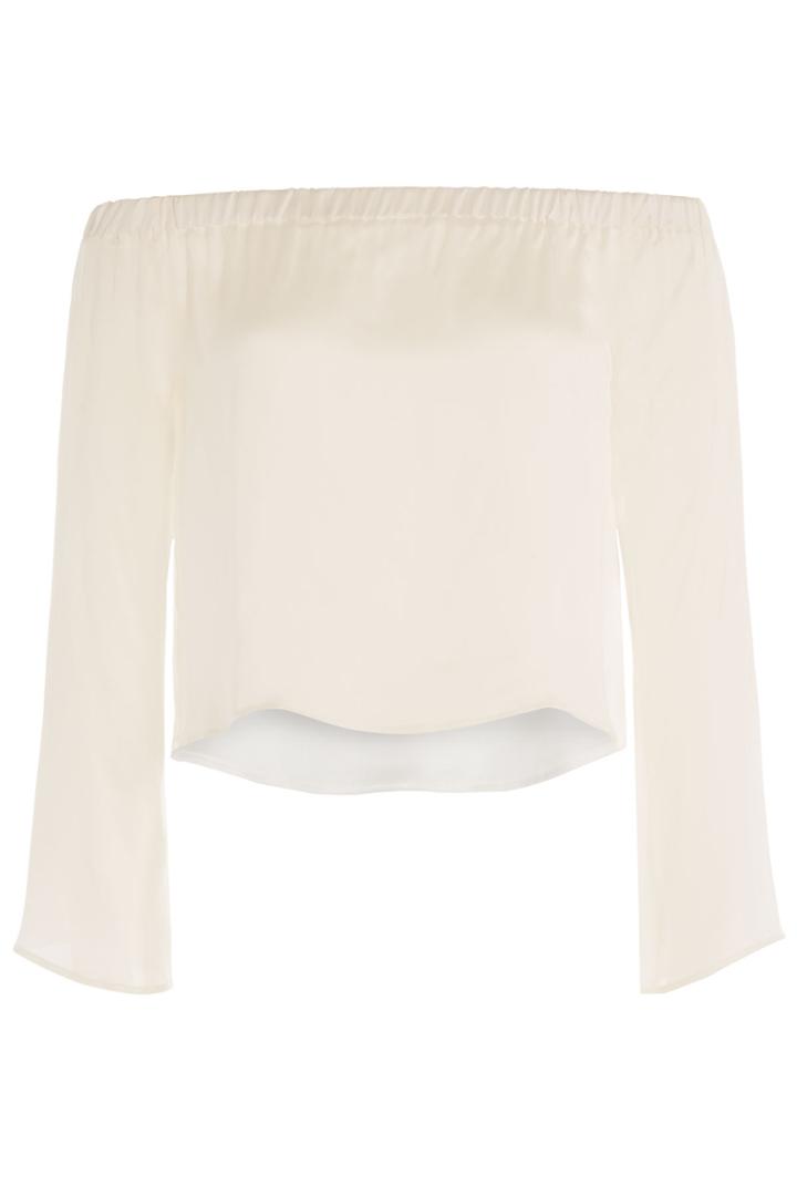 Deitas Deitas Silk Off-the-shoulder Blouse - White