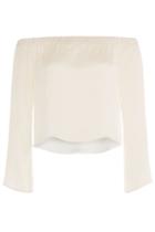 Deitas Deitas Silk Off-the-shoulder Blouse - White