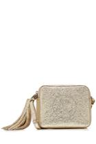 Anya Hindmarch Anya Hindmarch Smiley Metallic Leather Shoulder Bag
