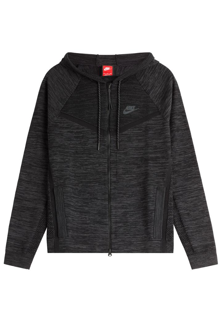 Nike Nike Zipped Cotton Blend Hoodie - Black