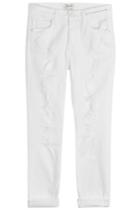 Current/elliott Current/elliott The Fling Distressed Jeans - White