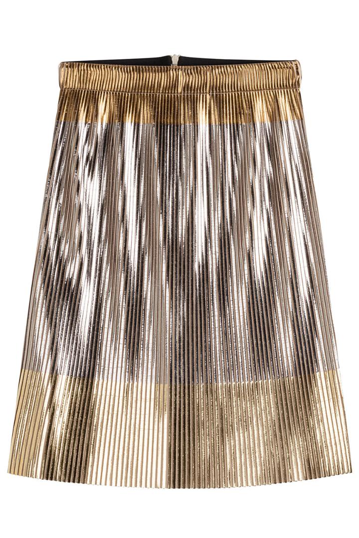 Golden Goose Golden Goose Metallic Superstar Micro Pleat Skirt