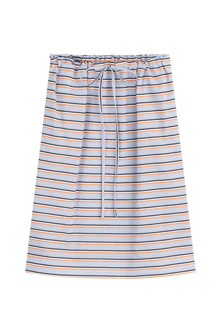 Jil Sander Navy Jil Sander Navy Striped Cotton Skirt - Multicolor