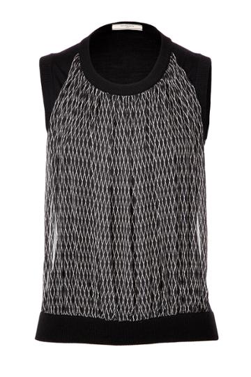 Bouchra Jarrar Bouchra Jarrar Knit Top With Silk Front Panel