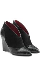 Marc By Marc Jacobs Mae Leather Wedge Booties