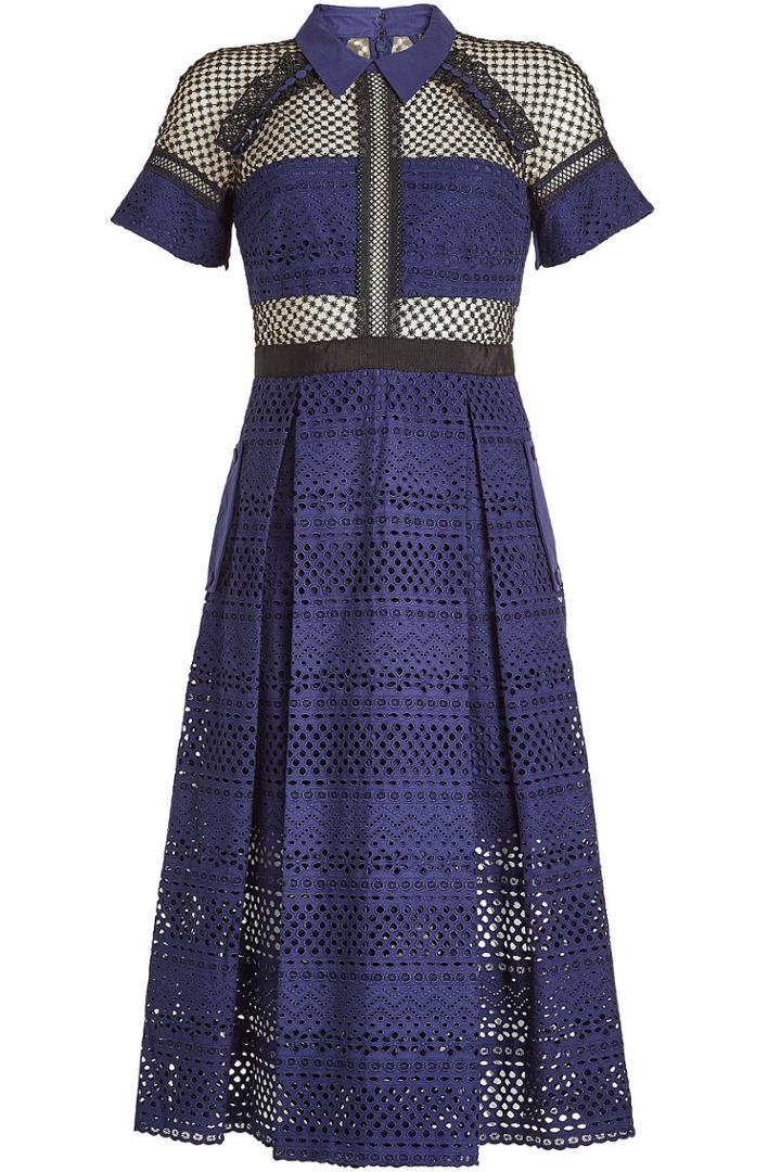 Self-portrait Self-portrait Lace Dress With Cotton