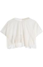 Julien David Tulle Cropped Top