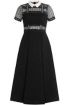 Self-portrait Self-portrait Fleur Lace Panel Dress - Black