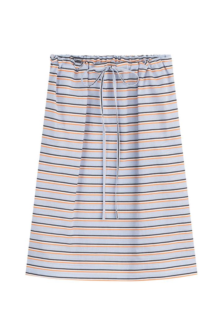 Jil Sander Navy Jil Sander Navy Striped Cotton Skirt