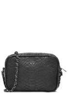 Zadig & Voltaire Zadig & Voltaire Embossed Leather Shoulder Bag - Black