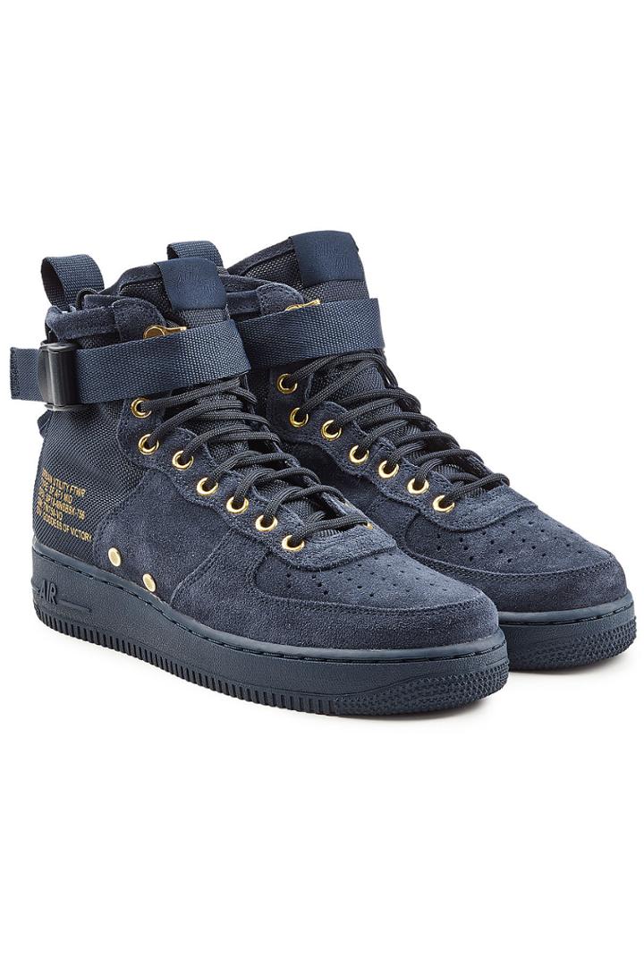 Nike Nike Sf Air Force 1 High Top Sneakers With Suede And Mesh