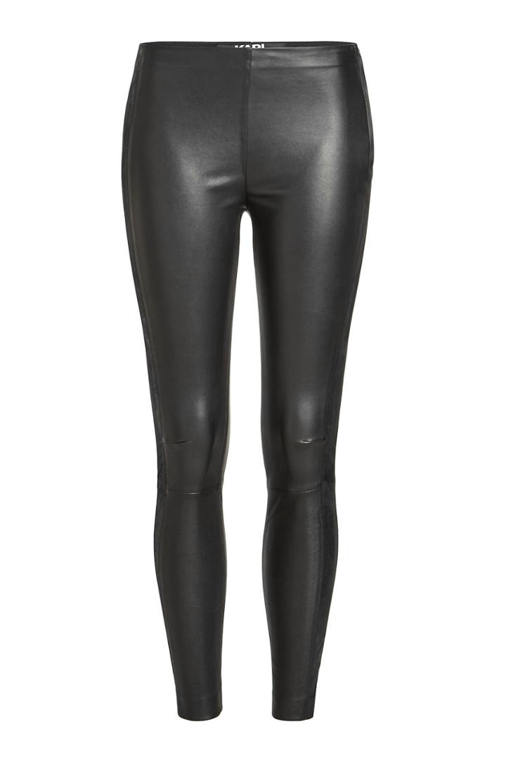 Karl Lagerfeld Karl Lagerfeld Tuxedo Striped Leather Leggings