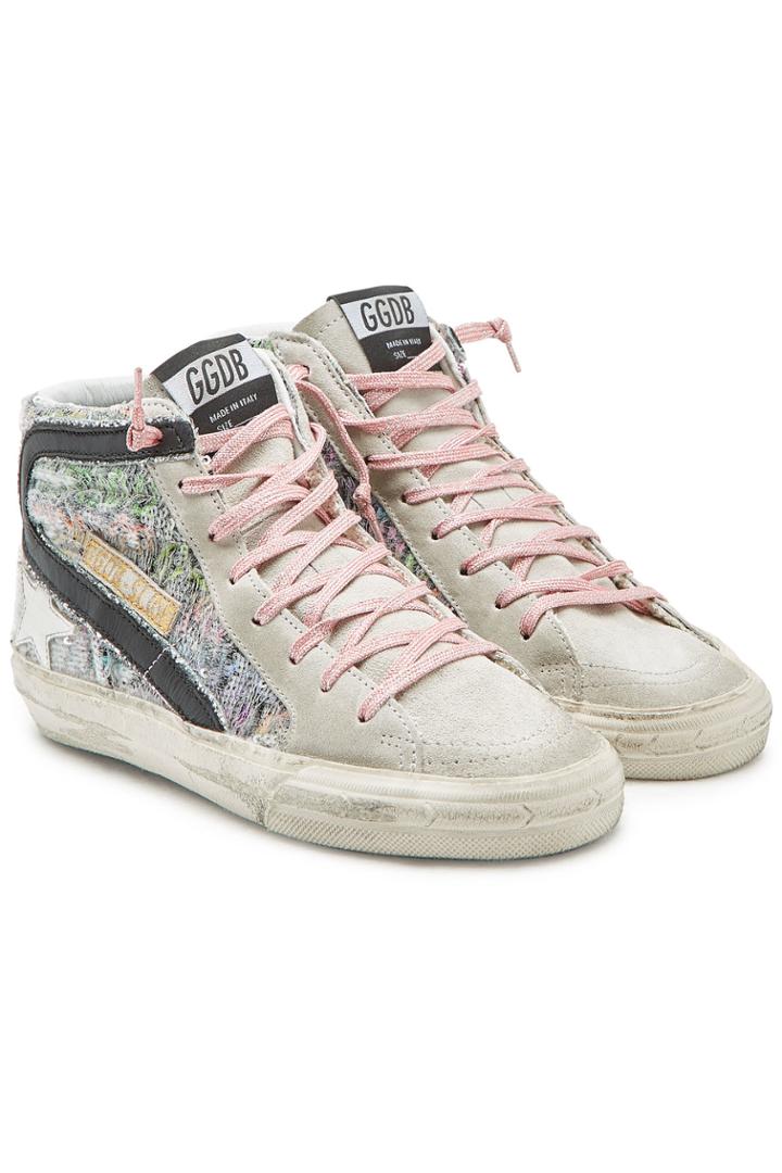 Golden Goose Deluxe Brand Golden Goose Deluxe Brand Slide Suede Sneakers With Sequins