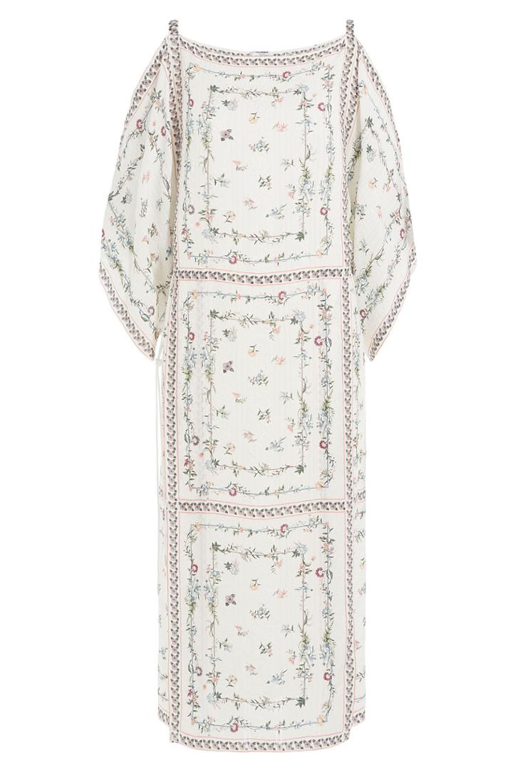 Vilshenko Vilshenko Embroidered Silk Dress