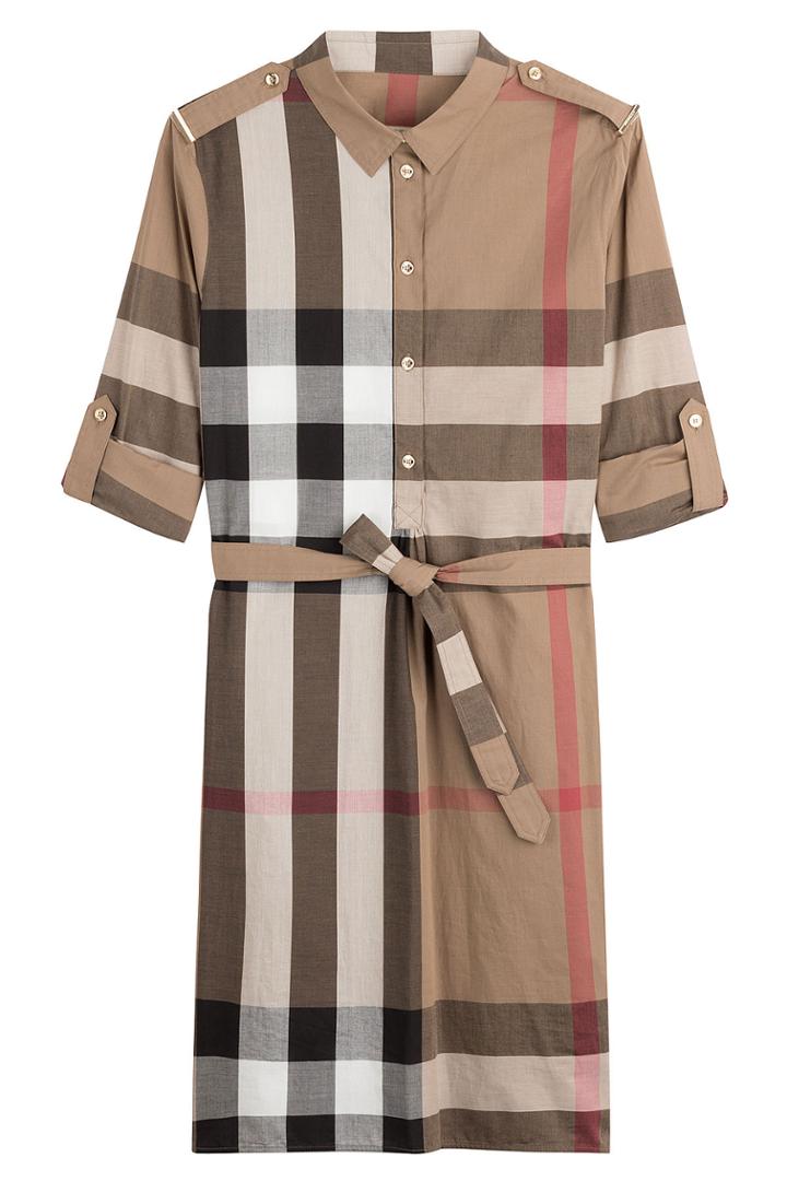 Burberry Brit Burberry Brit Checked Cotton Shirtdress - Multicolor