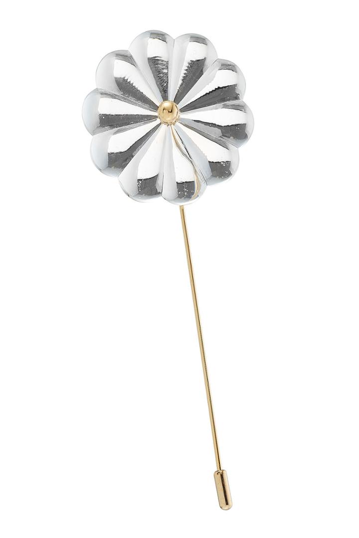 Simone Rocha Simone Rocha Embellished Flower Brooch - White