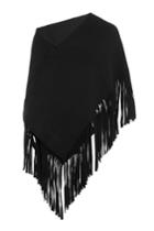 Burberry Shoes & Accessories Burberry Shoes & Accessories Fringed Wool Scarf - Black