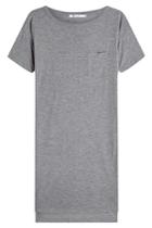 T By Alexander Wang T By Alexander Wang Jersey T-shirt Dress With High-low Hemline - Grey