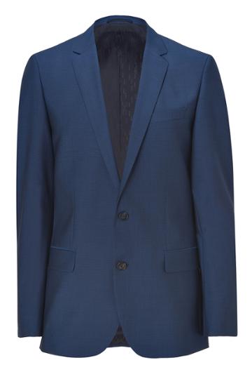 Hugo Hugo Medium Blue Stretch Virgin Wool Amaro/heise Blazer