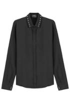 Anthony Vaccarello Anthony Vaccarello Wool Shirt With Studs - Black