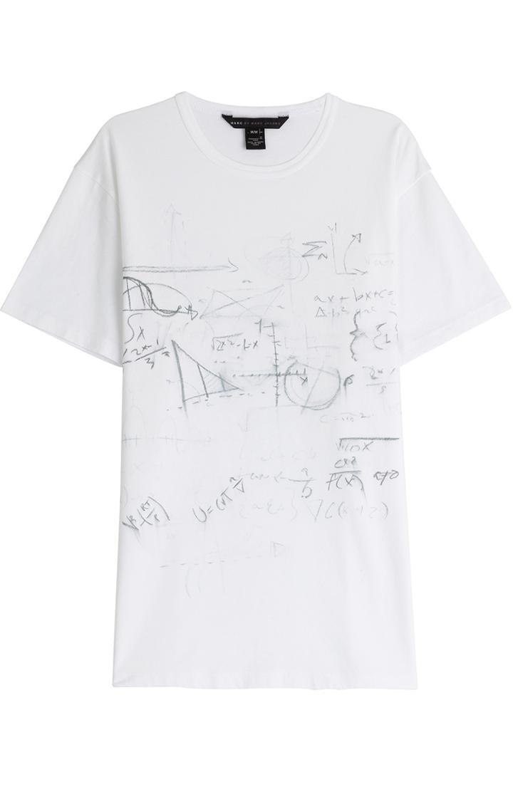 Marc By Marc Jacobs Chalkboard Printed Cotton T-shirt