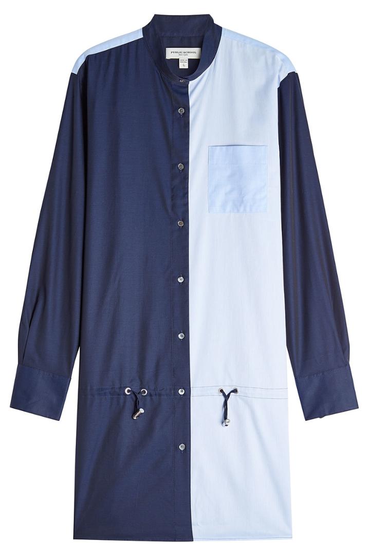 Public School Public School Cotton Shirt Dress With Drawstring Waist