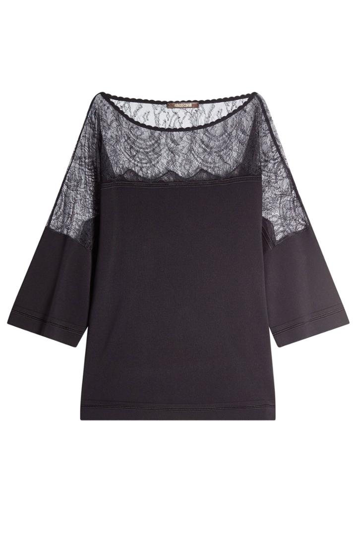 Roberto Cavalli Roberto Cavalli Top With Lace - Black