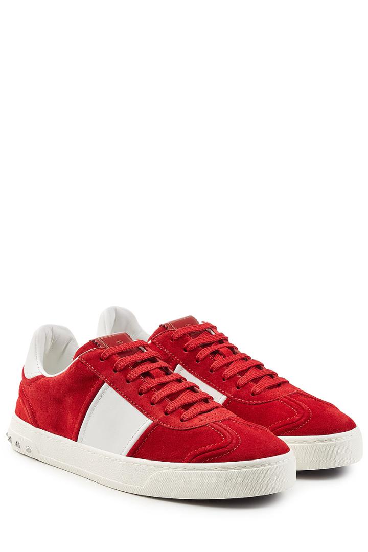Valentino Valentino Suede Sneakers With Rockstuds