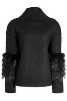 Saks Potts Saks Potts Wool Pullover With Fox Fur