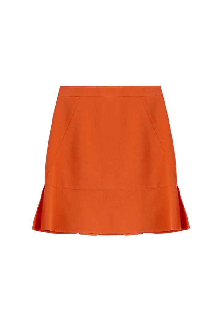 Emilio Pucci Emilio Pucci Wool Skirt With Back Ruffle - Orange