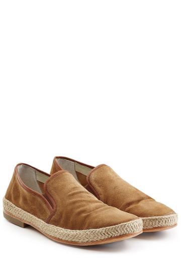 N.d.c. N.d.c. Suede Loafers With Straw Midsole - Brown
