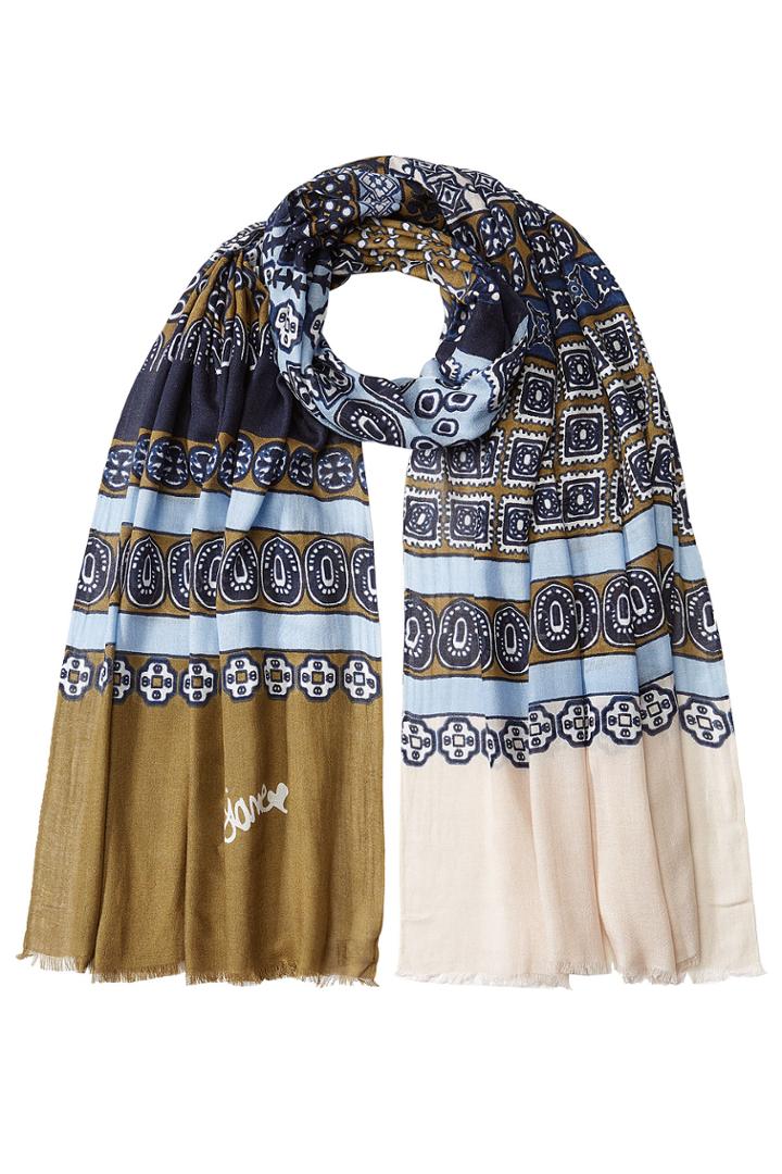 Diane Von Furstenberg Diane Von Furstenberg Printed Scarf With Cashmere - Brown