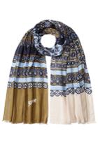 Diane Von Furstenberg Diane Von Furstenberg Printed Scarf With Cashmere - Brown