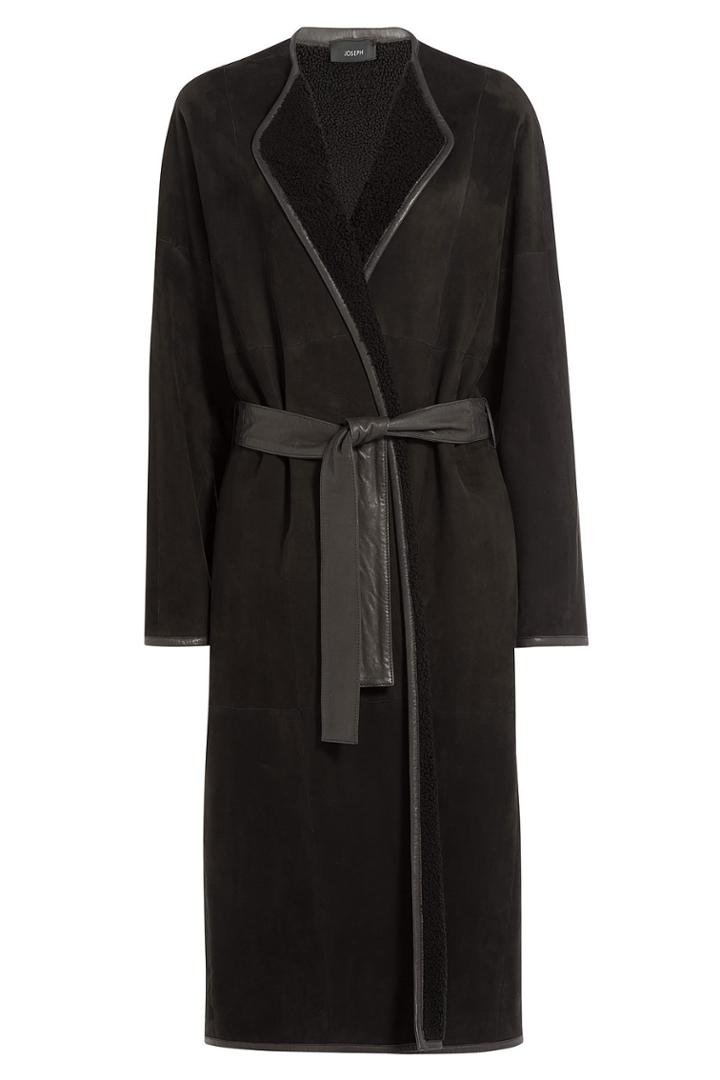 Joseph Joseph Shearling And Lamb Leather Coat - Grey