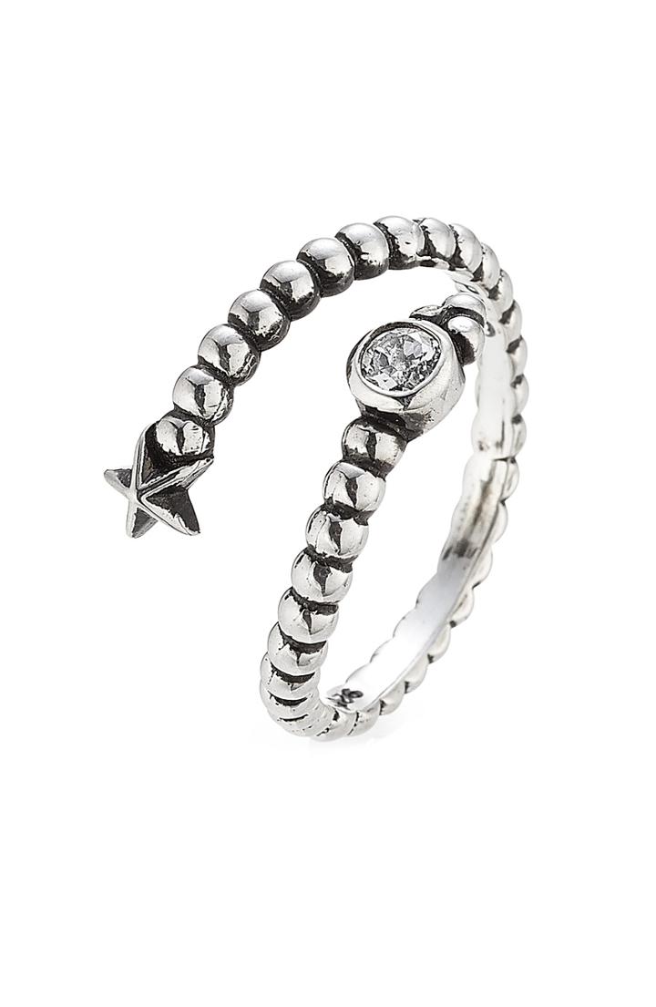 Pamela Love Gamma Sterling Silver Ring With White Topaz