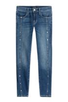 J Brand J Brand Cropped Skinny Jeans With Studs - Blue