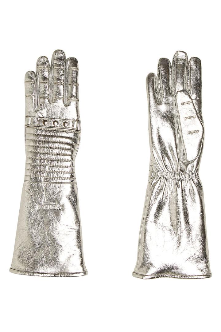 Calvin Klein 205w39nyc Calvin Klein 205w39nyc Metallic Leather Gloves