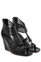 Rick Owens Rick Owens Leather Strappy Wedge Sandals